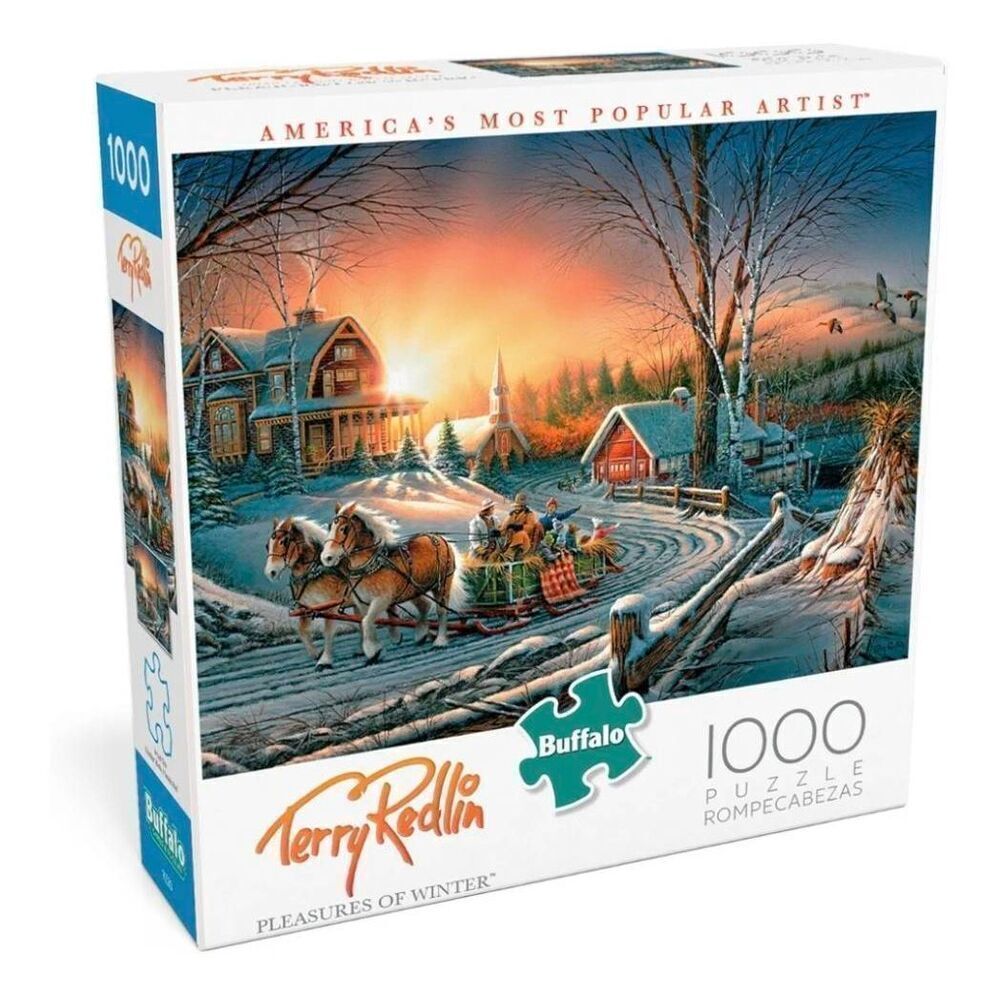 Buffalo Games Terry Redlin Pleasures of Winter 1000 pc Jigsaw Puzzle
